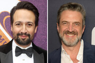 A split of Lin-Manuel Miranda and Raul Esparza