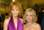 Barbara Mandrell and Reba McEntire backstage at the 40th Annual Academy of Country Music Awards.