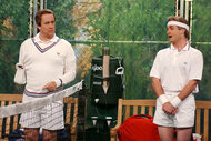 Tom Hanks as Richard and Will Forte as Douglas during "Tennis Players" skit on Saturday Night Live on May 6, 2006.