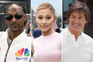 A split of Snoop Dogg, Ariana Grande and Tom Cruise