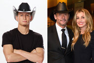 Split of Bryce Leatherwood and Tim McGraw with Faith Hill