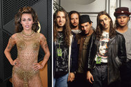 Split of Miley Cyrus and Pearl Jam