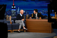 Michal Keaton is interviewed by Jimmy Fallon on The Tonight Show Starring Jimmy Fallon