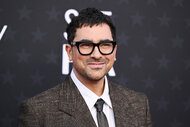 Dan Levy smiles on the carpet of The 29th Critics' Choice Awards