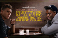 Artwork for Colin Jost & Michael Che's live comedy special, New York After Dark