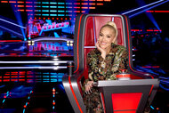 Gwen Stefani sits in her coaches chair during the Season 26 premiere