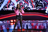 Mikaela Ayira performs during The Voice Season 26 Episode 6.