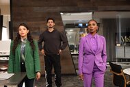 Lacey (Gabrielle Walsh), Dahn (Karan Oberoi), and Gabi (Shanola Hampton) look intently in Found Episode 208.