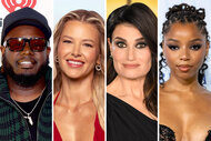 A split of T Pain, Ariana Madix, Idina Menzel and Chloe Bailey