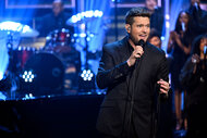 Michael Bublé performs during Season 12 Episode 27 of The Tonight Show Starring Jimmy Fallon