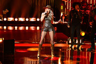 Christina Eagle sings on stage on The Voice Season 26 Episode 16