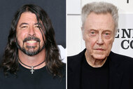 A split of Dave Grohl and Christopher Walken