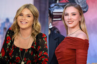 A split featuring Jenna Bush Hager and Scarlett Johansson.