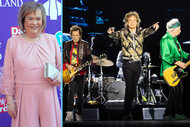 A split featuring Susan Boyle and The Rolling Stones.