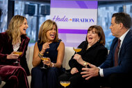 Hoda Kotb Ina Garten Savannah Guthrie and carson daly laugh together on the Today show