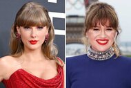 A split of Taylor Swift and Kelly Clarkson.