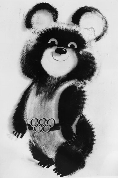 The 1987 Olympic Mascot Misha the bear