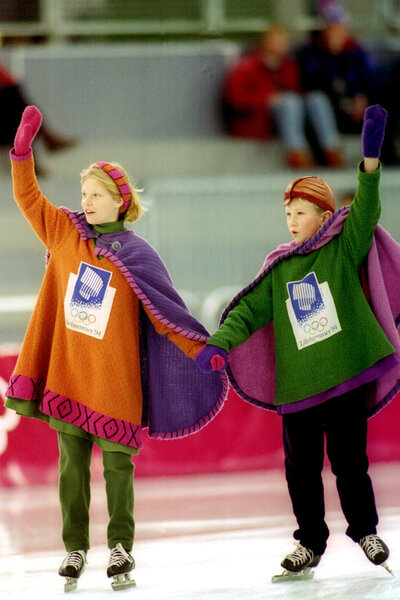 The winter Olympic Mascots Haakon and Kristin from 1994