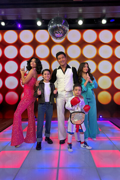 Courtney, Dominic, Mario, Santiago and Gia Lopez appear on Access Daily on October 31, 2024.