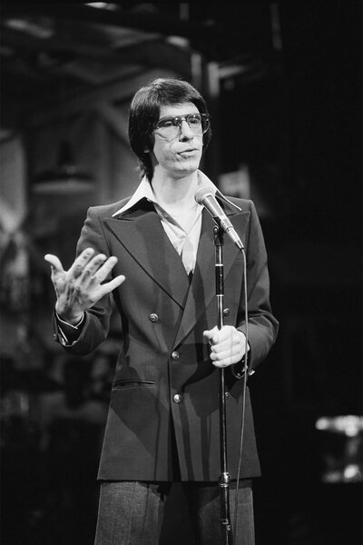 Richard Belzer speaks during a guest performance on Saturday Night Live