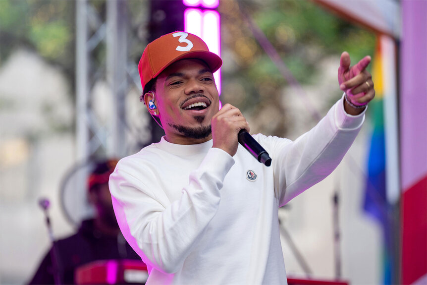 Chance the Rapper performing onstage at the TODAY Show