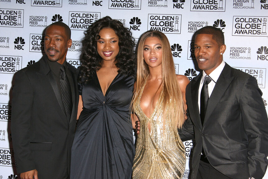 Eddie Murphy, Jennifer Hudson, Beyonce Knowles and Jamie Foxx attend the 64th Annual Golden Globe Awards.