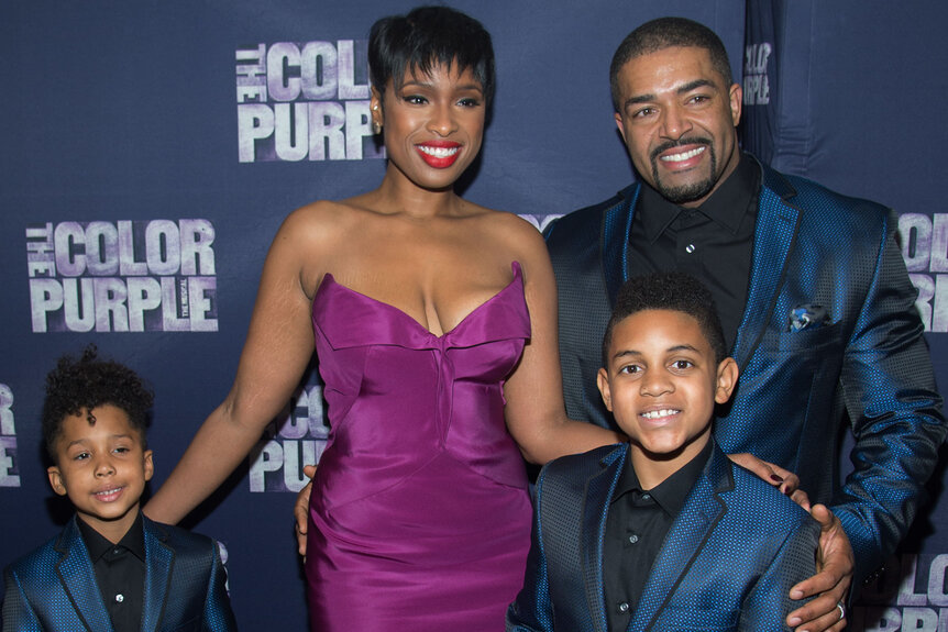 Jennifer Hudson, David Otunga, and their children attend the "The Color Purple" Broadway Opening Night After Party