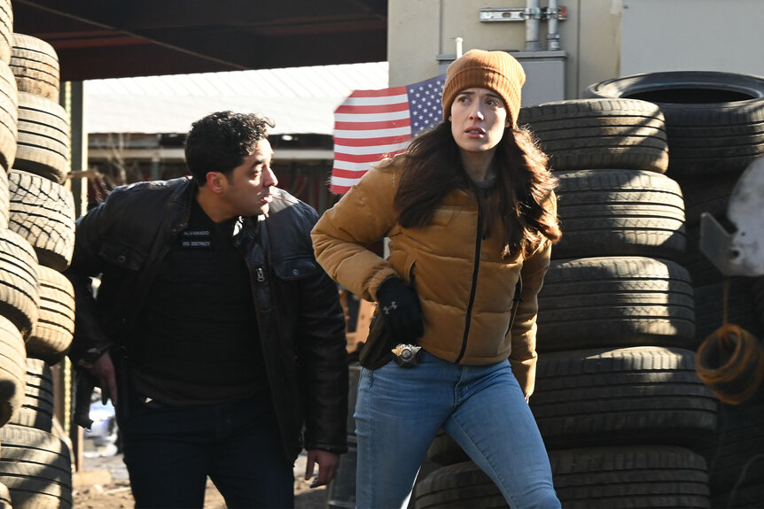 Kim Burgess and Danny Alvarado in Chicago PD 1103