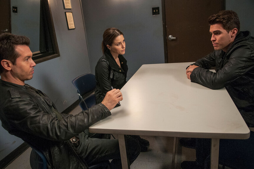 Antonio Dawson (Jon Seda), Erin Lindsay (Sophia Bush), and Justin (Josh Segarra) appear in Season 1 Episode 7 of Chicago P.D.