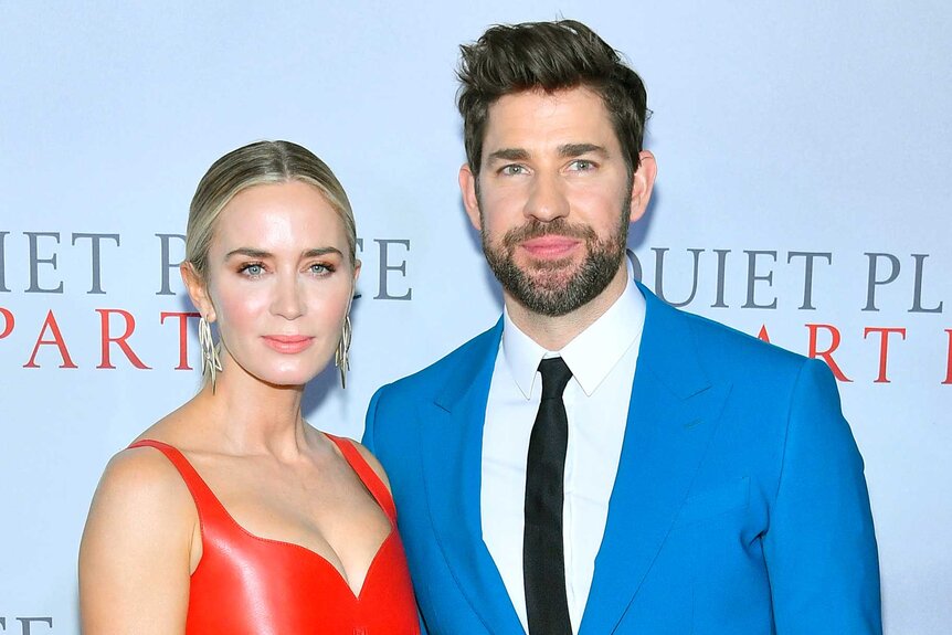 Emily Blunt and John Krasinski at the red carpet for the World Premiere of "A Quiet Place Part II"