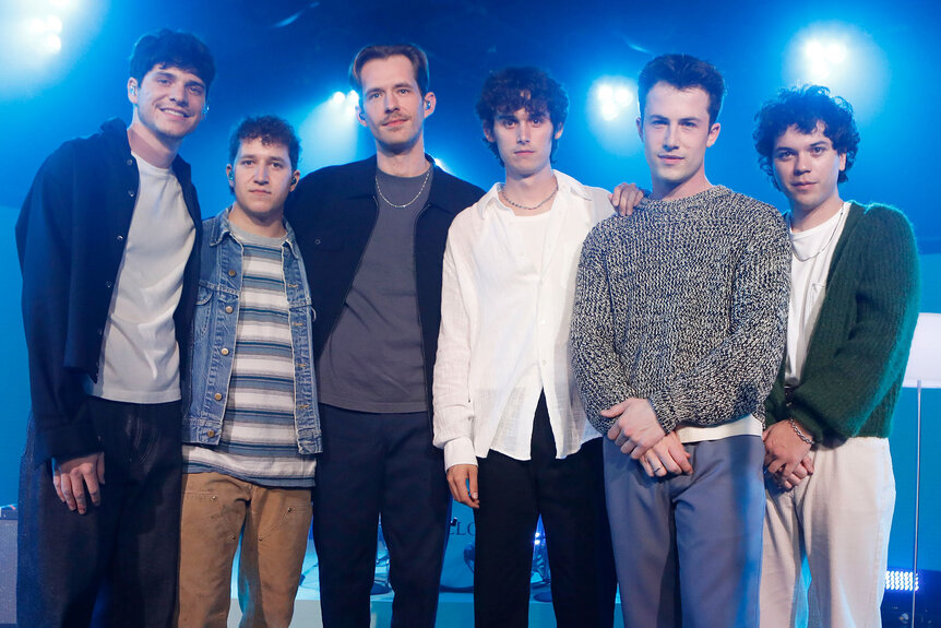 Wallows pose for a photo together on Jimmy Kimmel Live