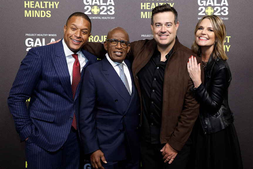 Craig Melvin, Al Roker, Carson Daly and Savannah Guthrie attend Project Healthy Mind's World Mental Health Day Gala