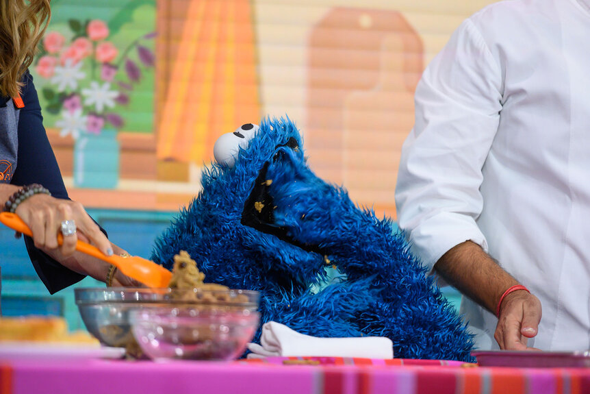 Cookie Monster eats cookies on the TODAY Show