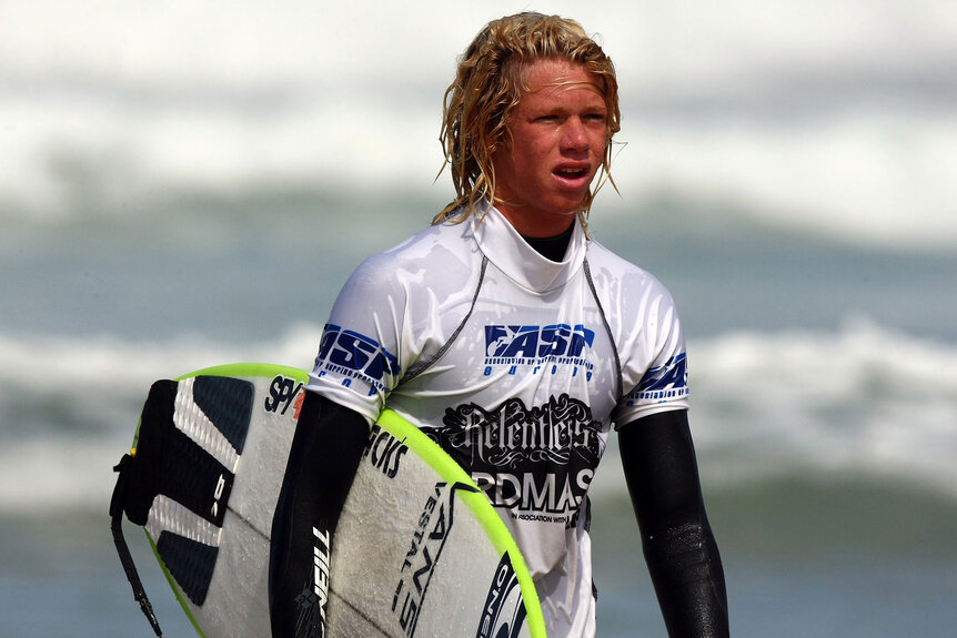 John John Florence of Hawaii competes in the Relentless Boardmasters
