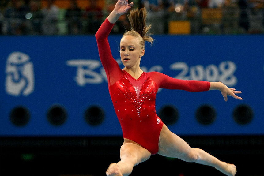 Nastia Liukin competes in the artistic gymnastics event on Day 9 of the Beijing 2008 Olympics
