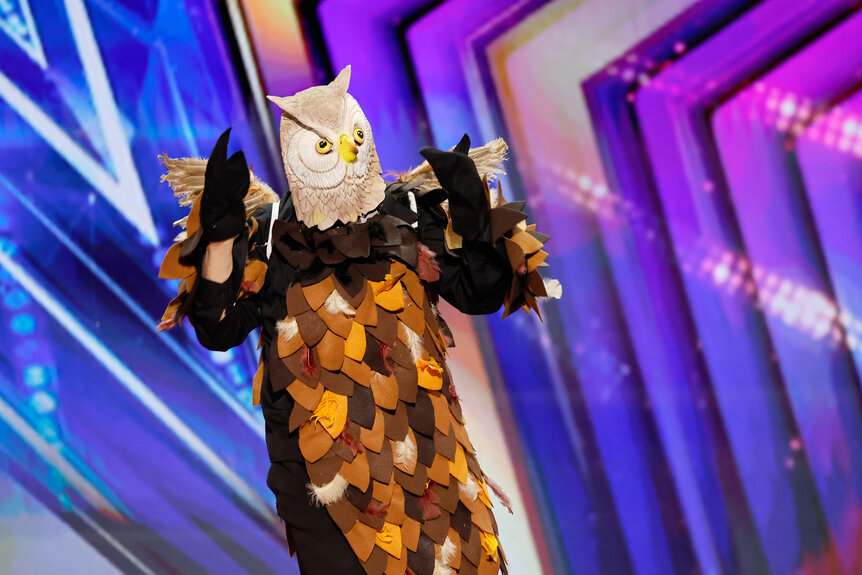 Owl Man performs onstage on America's Got Talent Episode 1905.