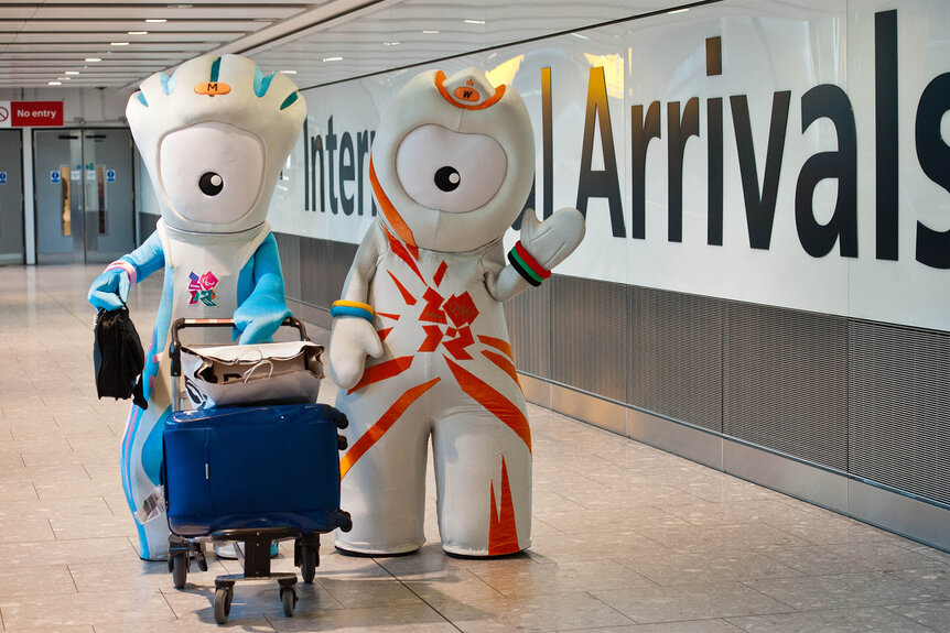 Wenlock and Mandeville the 2012 Olympic Mascots