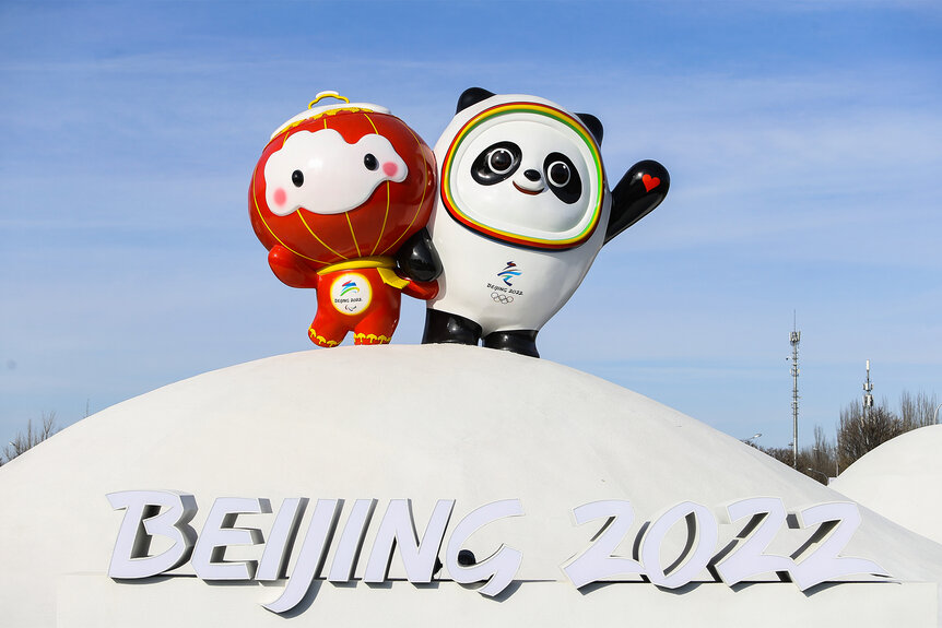 Bing Dwen Dwen and Shuey Rhon Rhon as the mascots for the 2022 winter olympics