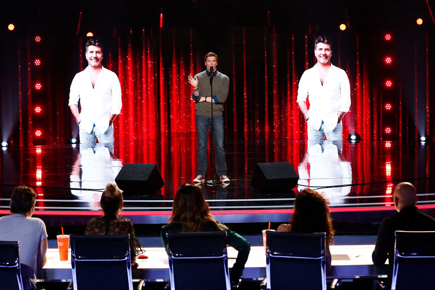 Daniel Ferguson onstage during America's Got Talent Season 12