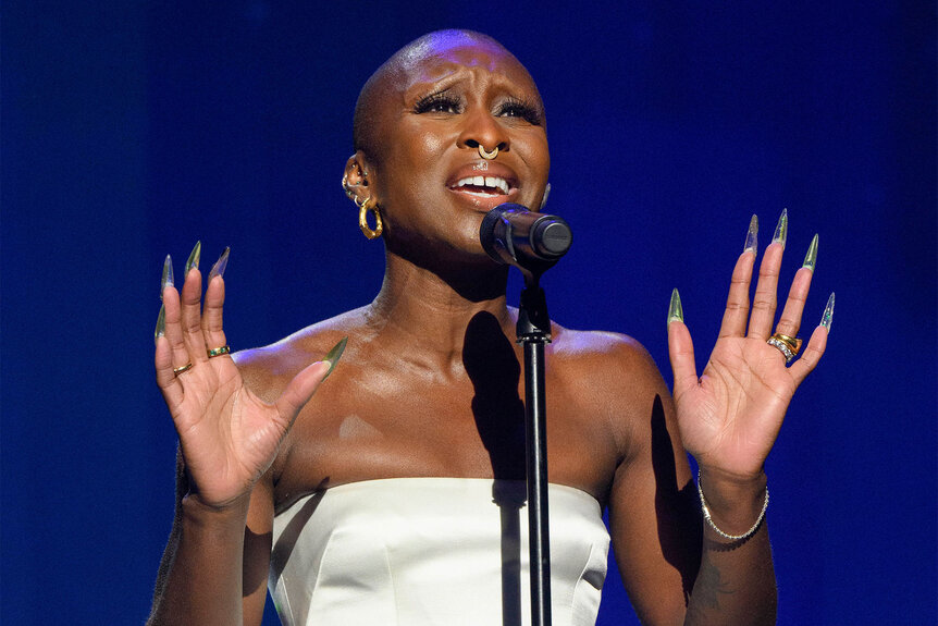 Cynthia Erivo performs at The D23 Expo 2022 on Sseptember 10, 2022.