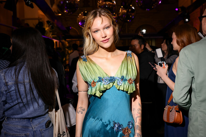 Grace VanderWaal attends the reveal event for the BMW XM Mystique Allure