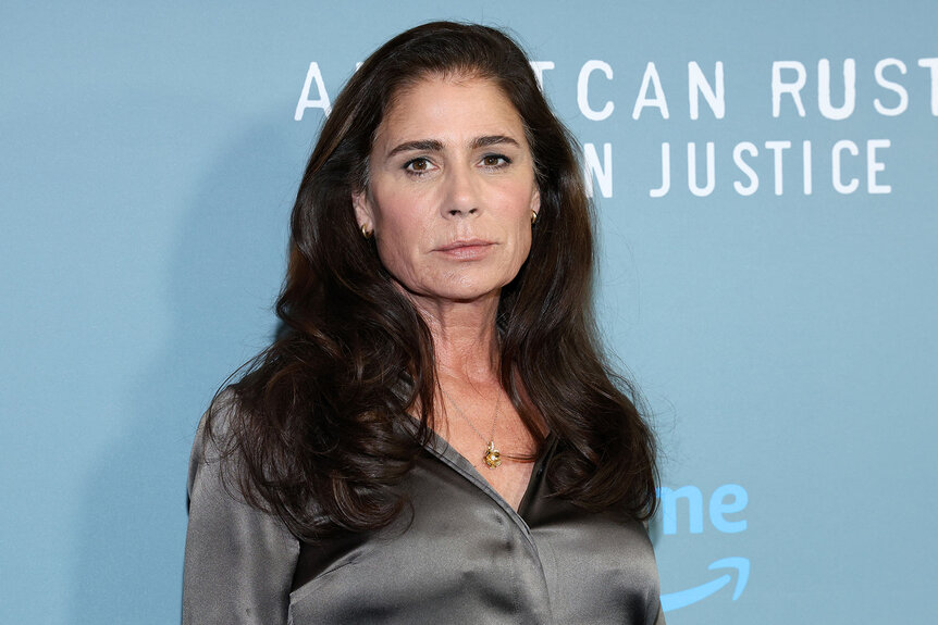 Maura Tierney walks the carpet of "American Rust: Broken Justice" New York Screening at The Whitby Hotel