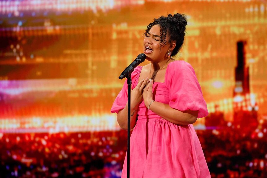 Brooke Bailey performs onstage on America's Got Talent Episode 1908.