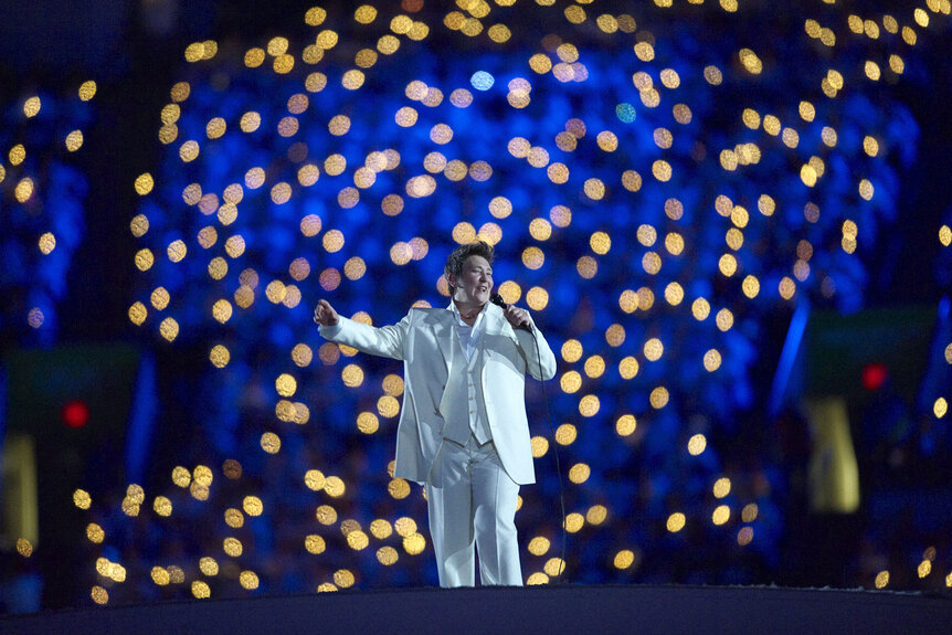 k.d. lang performing Hallelujah during the Song of Peace segment at BC Place Stadium