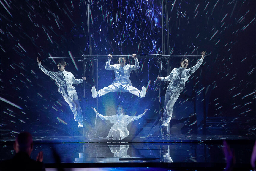 Airfootworks performs on stage during the AGT 1911 episode