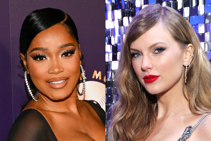 A split of Keke Palmer and Taylor Swift.