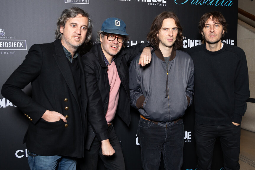 The band Phoenix pose together at the Priscilla Premiere