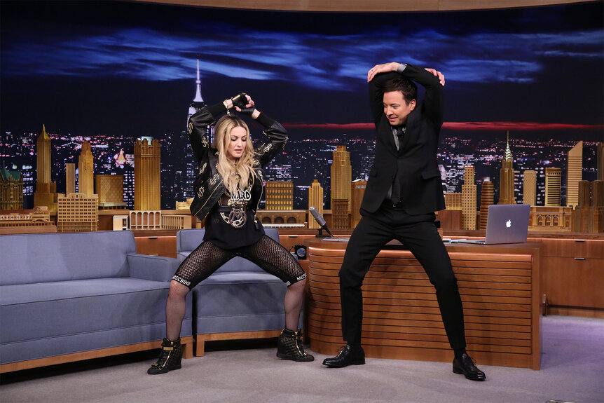 Madonna and Jimmy Fallon dance on The Tonight Show Starring Jimmy Fallon Episode 243