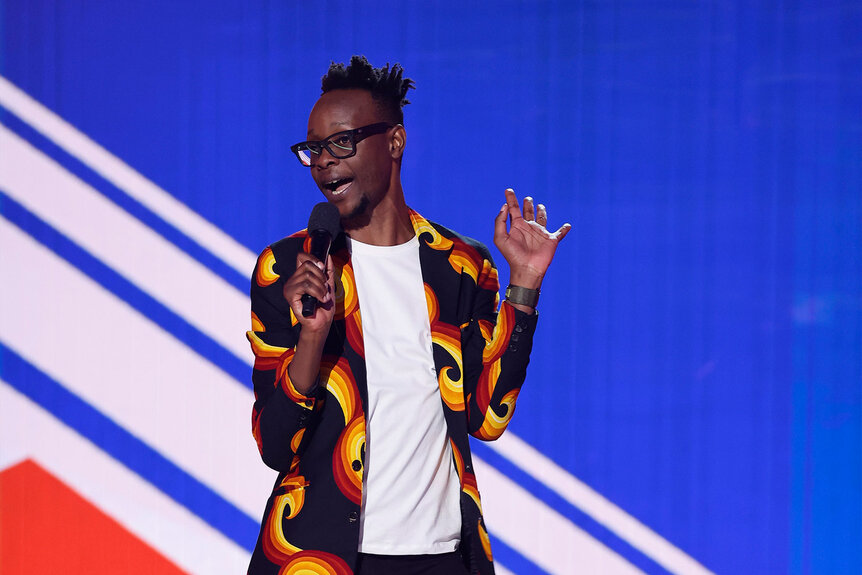 Learnmore Jonasi performs during Season 19 Episode 17 of America's Got Talent.