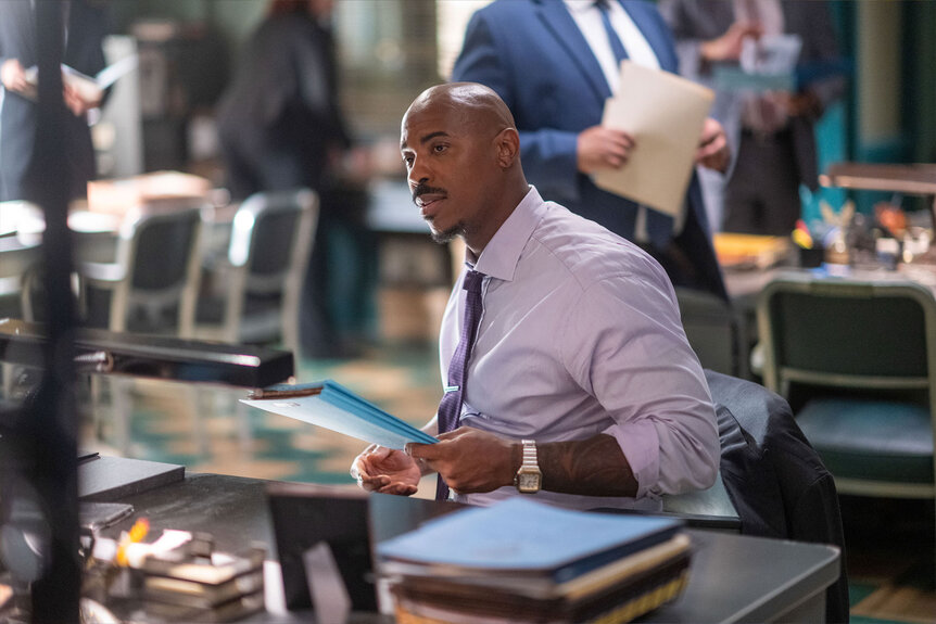 Det. Jalen Shaw (Mehcad Brooks) in Season 24 Episode 1 of Law & Order.